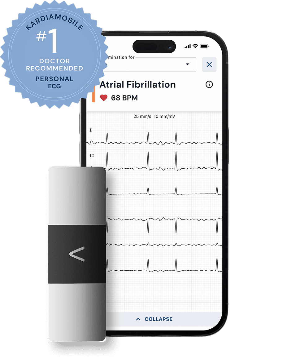 KardiaMobile 6L Max with phone