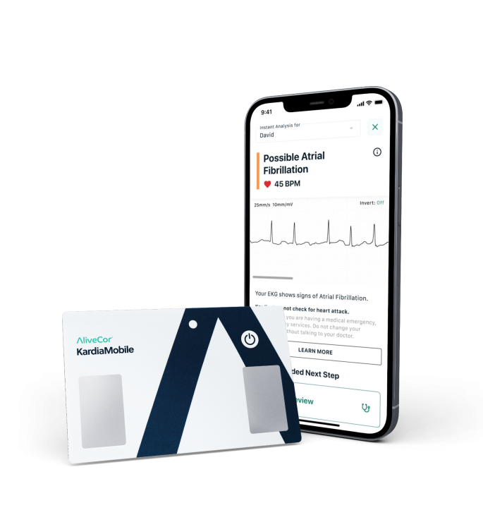 KardiaMobile Personal EKG Device and Heart Monitor - Single-Lead EKG - 3  Detections - Detect AFib from Home - FDA-Cleared - by AliveCor